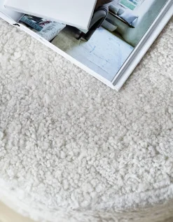 Sheepskin Round Pouffe