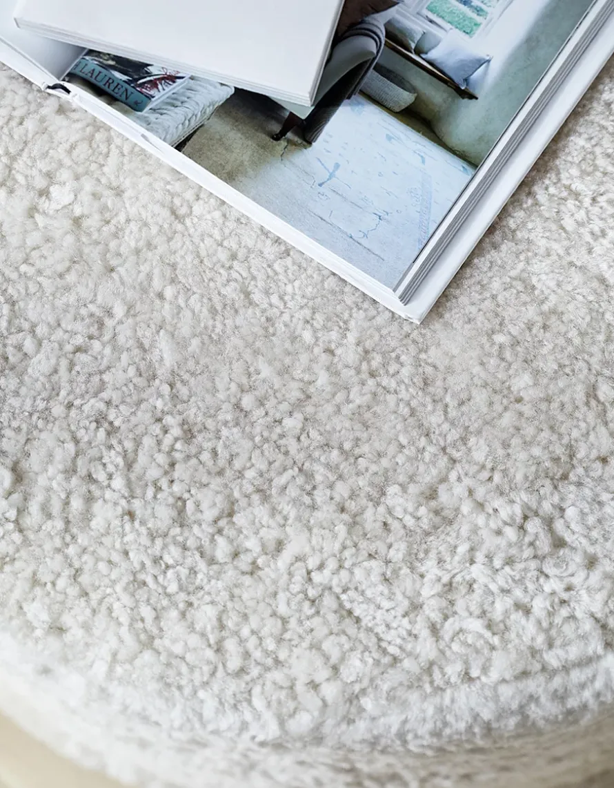 Sheepskin Round Pouffe