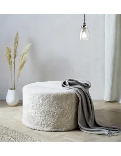 Sheepskin Round Pouffe