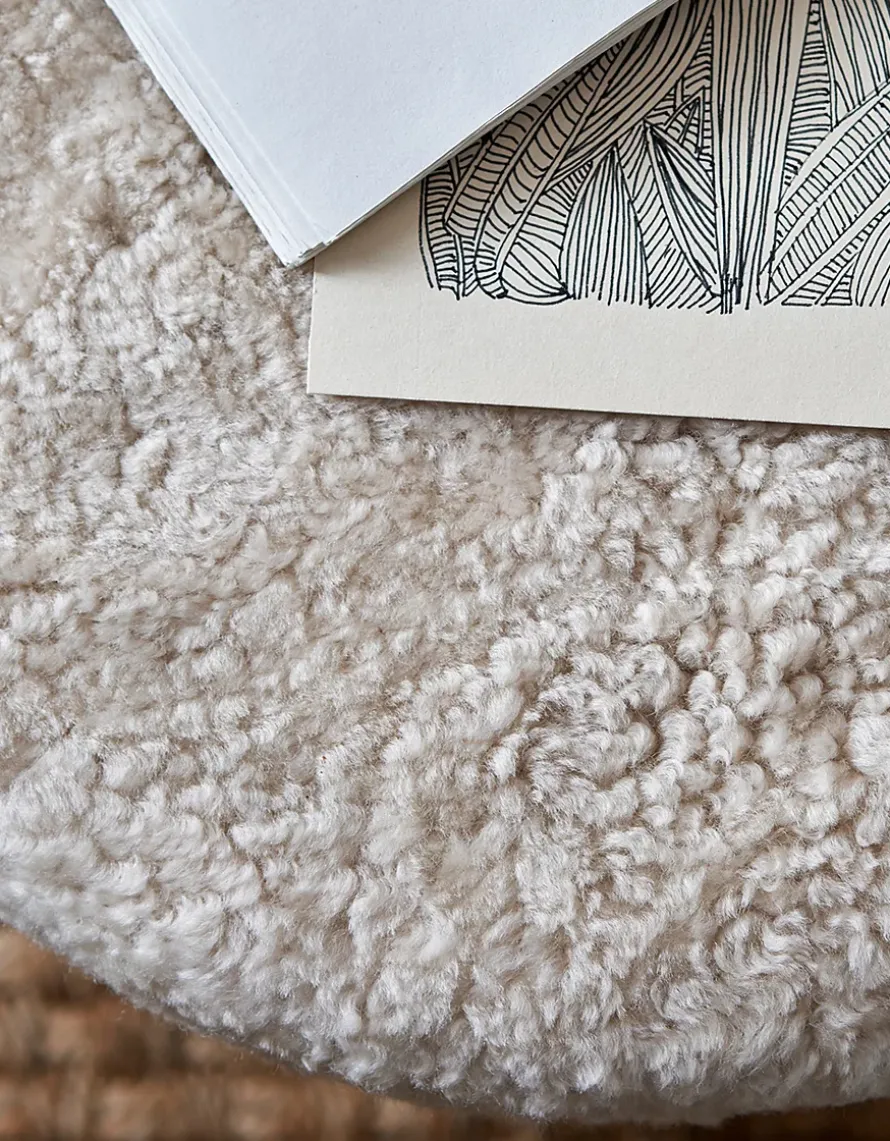 Sheepskin Tall Pouffe