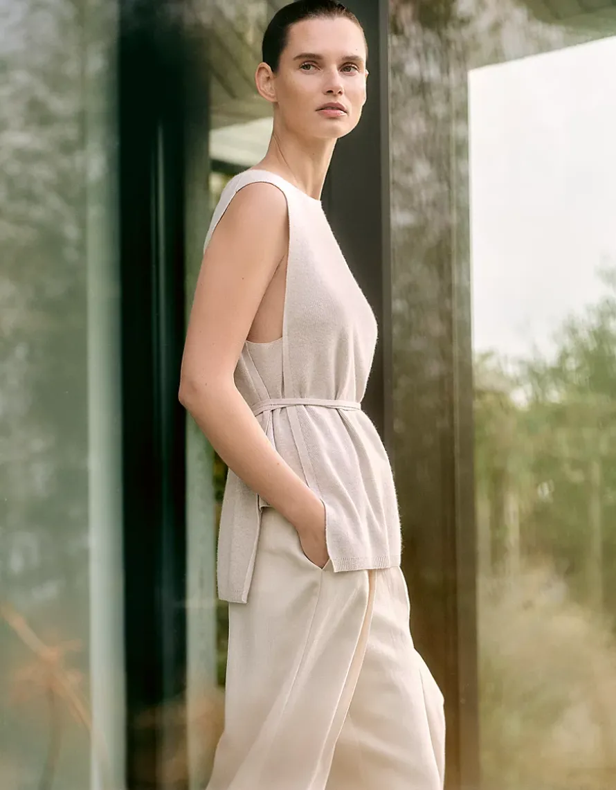 Side Tie Tunic with Cashmere