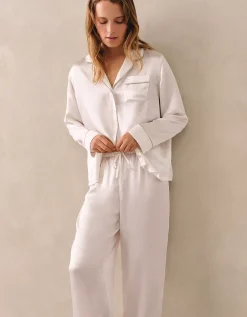 Silk Classic Piped Pyjama Set