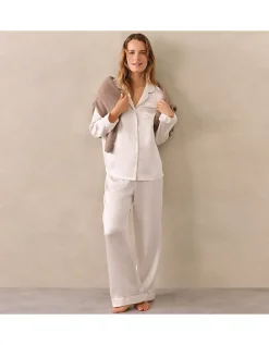 Silk Classic Piped Pyjama Set