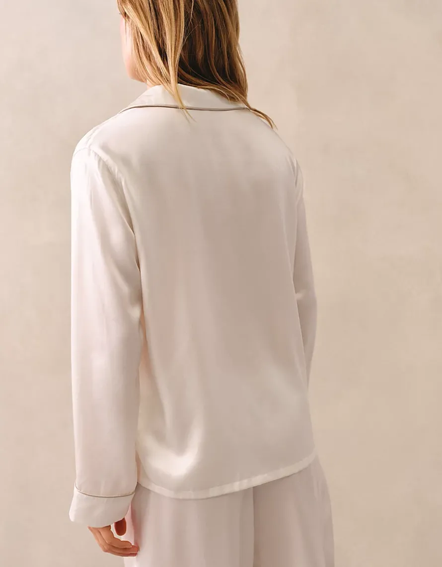 Silk Classic Piped Pyjama Set
