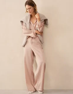 Silk Dot Drop Shoulder Pyjama Set