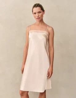 Silk Lace Square Neck Cami Nightdress