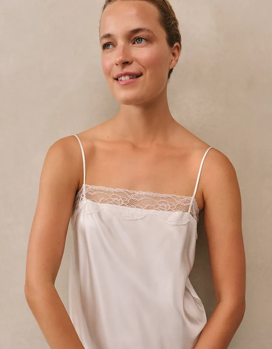 Silk Lace Square Neck Cami Nightdress