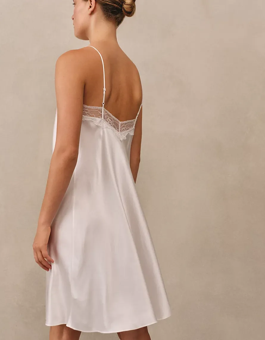 Silk Lace Square Neck Cami Nightdress