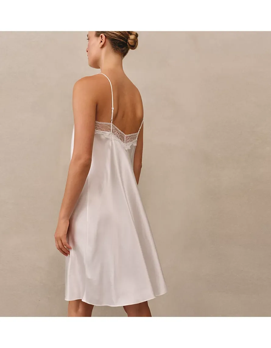 Silk Lace Square Neck Cami Nightdress