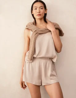 Silk Racer Back Shorts Pyjama Set