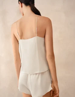 Silk Scalloped Edge Short Pyjama Set
