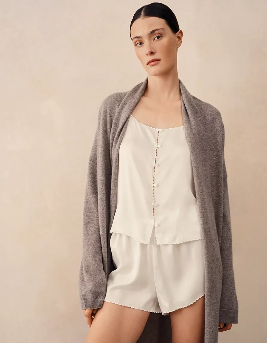 Silk Scalloped Edge Short Pyjama Set