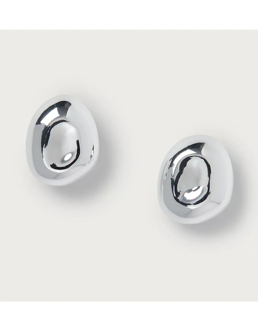 Silver Dome Earrings