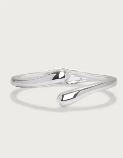 Silver Droplet Detail Cuff Bracelet