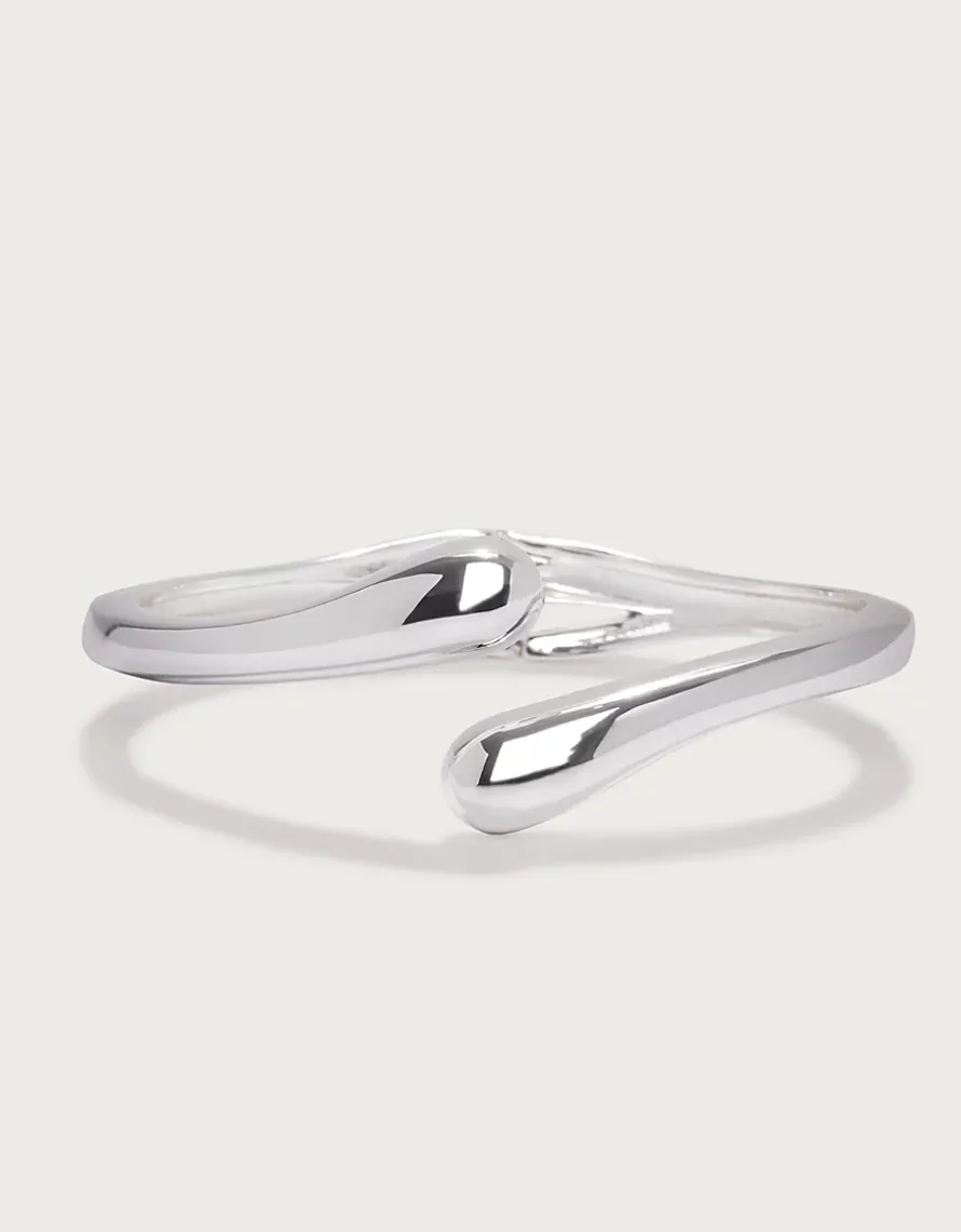 Silver Droplet Detail Cuff Bracelet