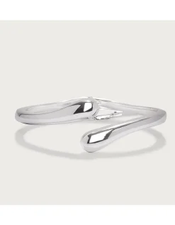 Silver Droplet Detail Cuff Bracelet