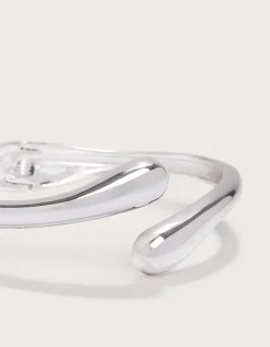 Silver Droplet Detail Cuff Bracelet