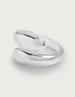 Silver Droplet Detail Ring
