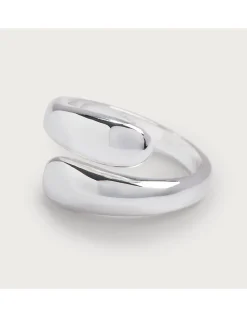 Silver Droplet Detail Ring