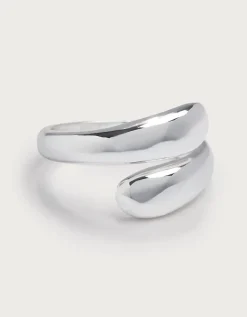Silver Droplet Detail Ring
