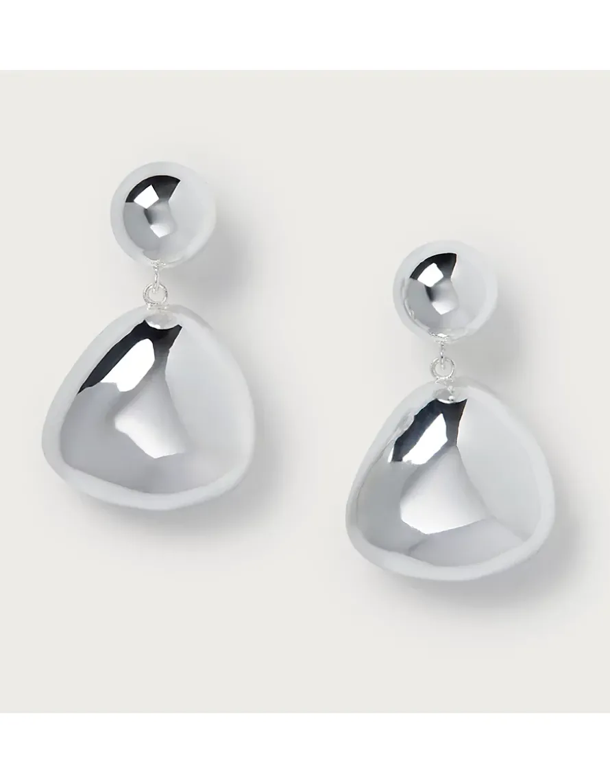 Silver Droplet Earrings
