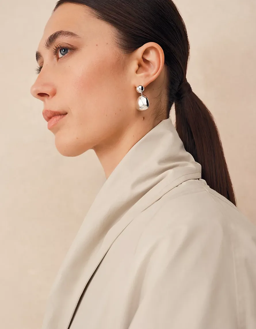Silver Droplet Earrings