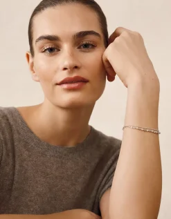 Silver Plated Delicate Beaded Bracelet