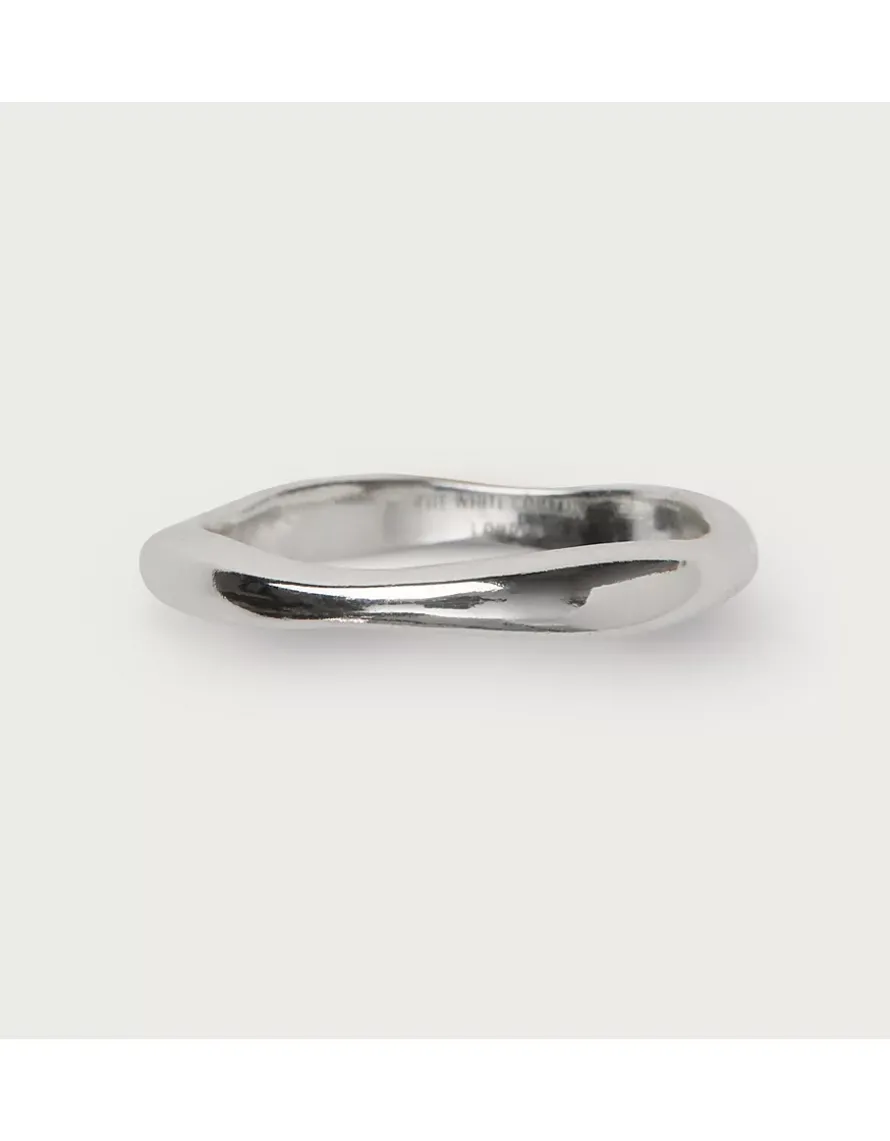 Silver Plated Hammered Ring