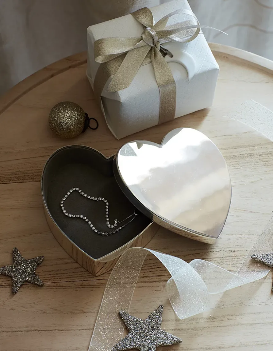 Silver Plated Heart Box