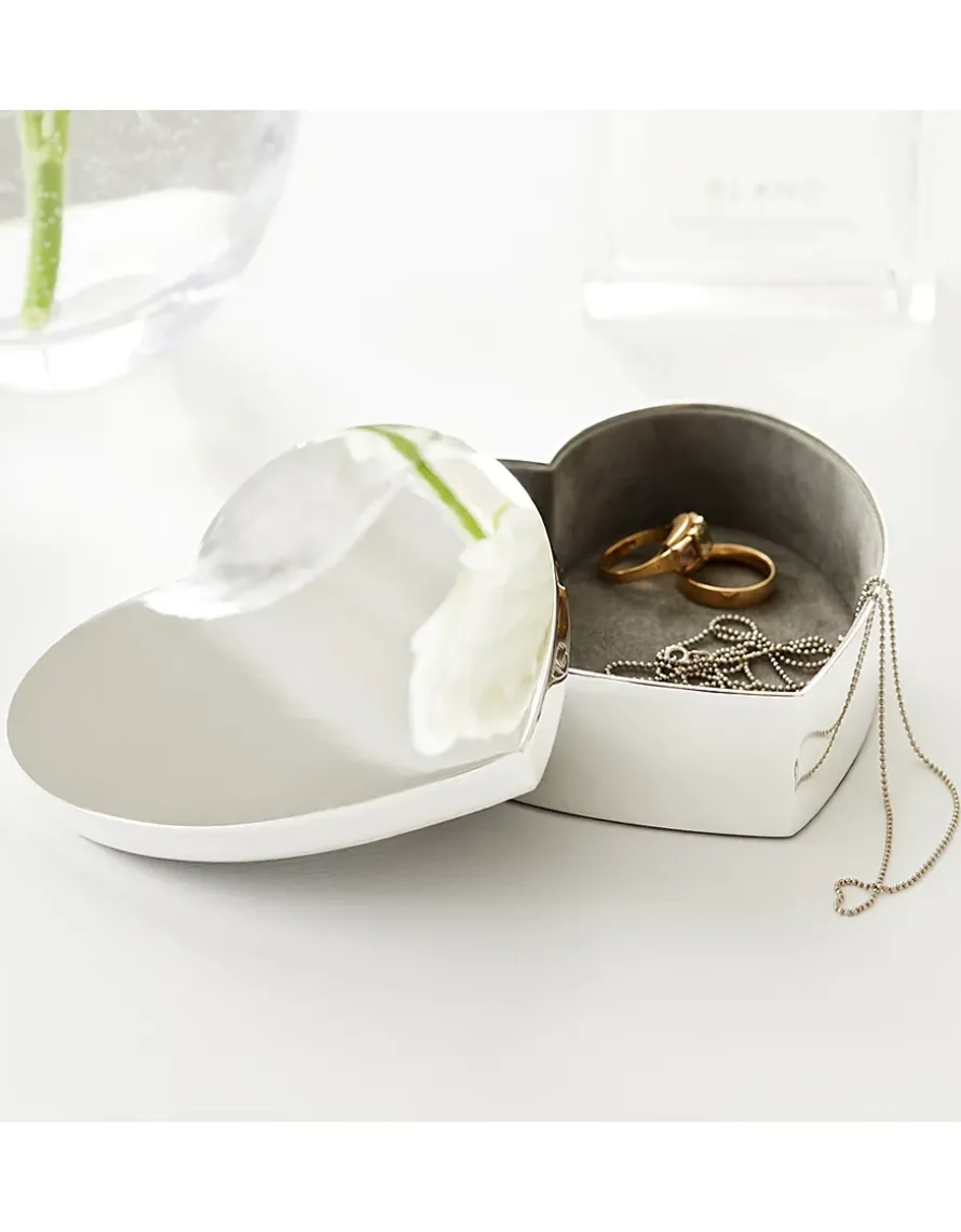 Silver Plated Heart Box