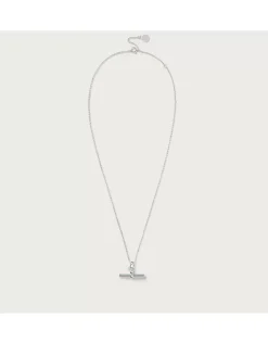 Silver Plated T-Bar Necklace