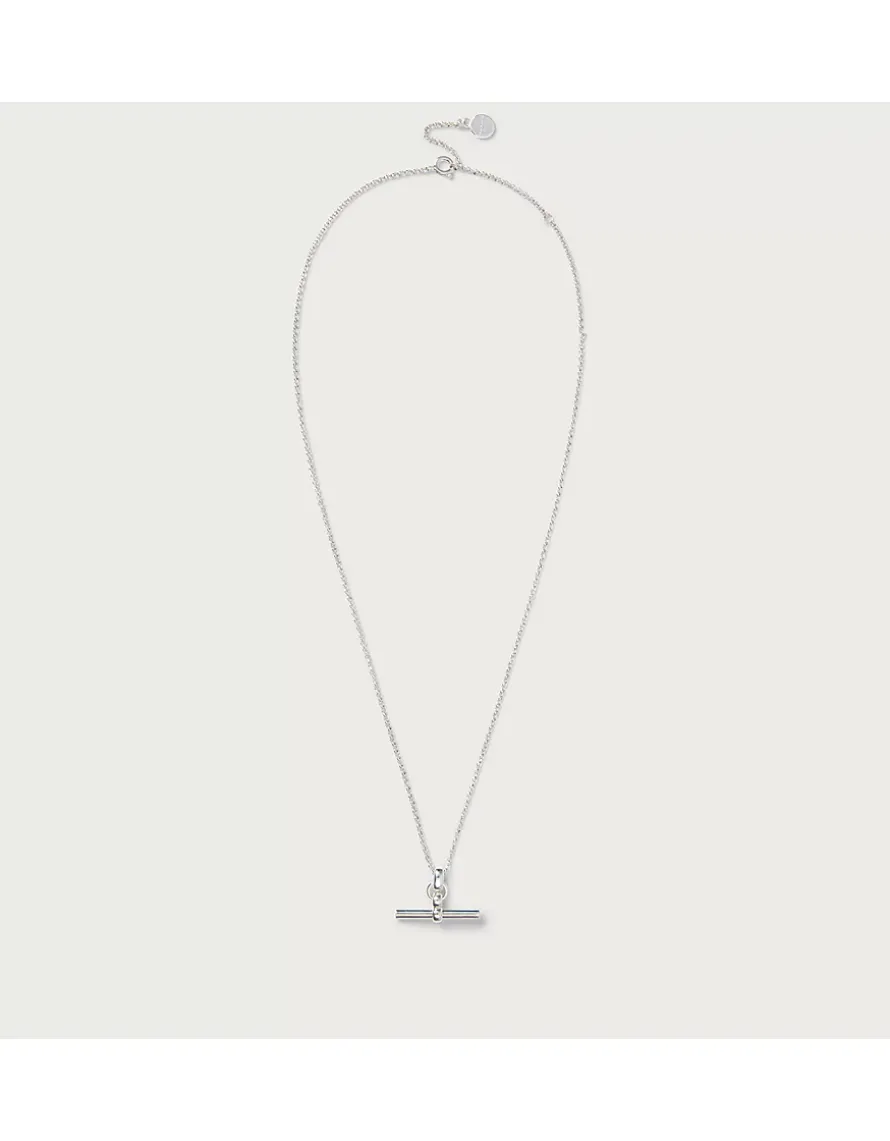 Silver Plated T-Bar Necklace