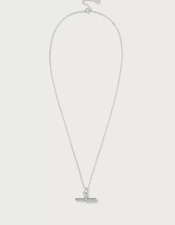 Silver Plated T-Bar Necklace