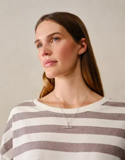 Silver Plated T-Bar Necklace