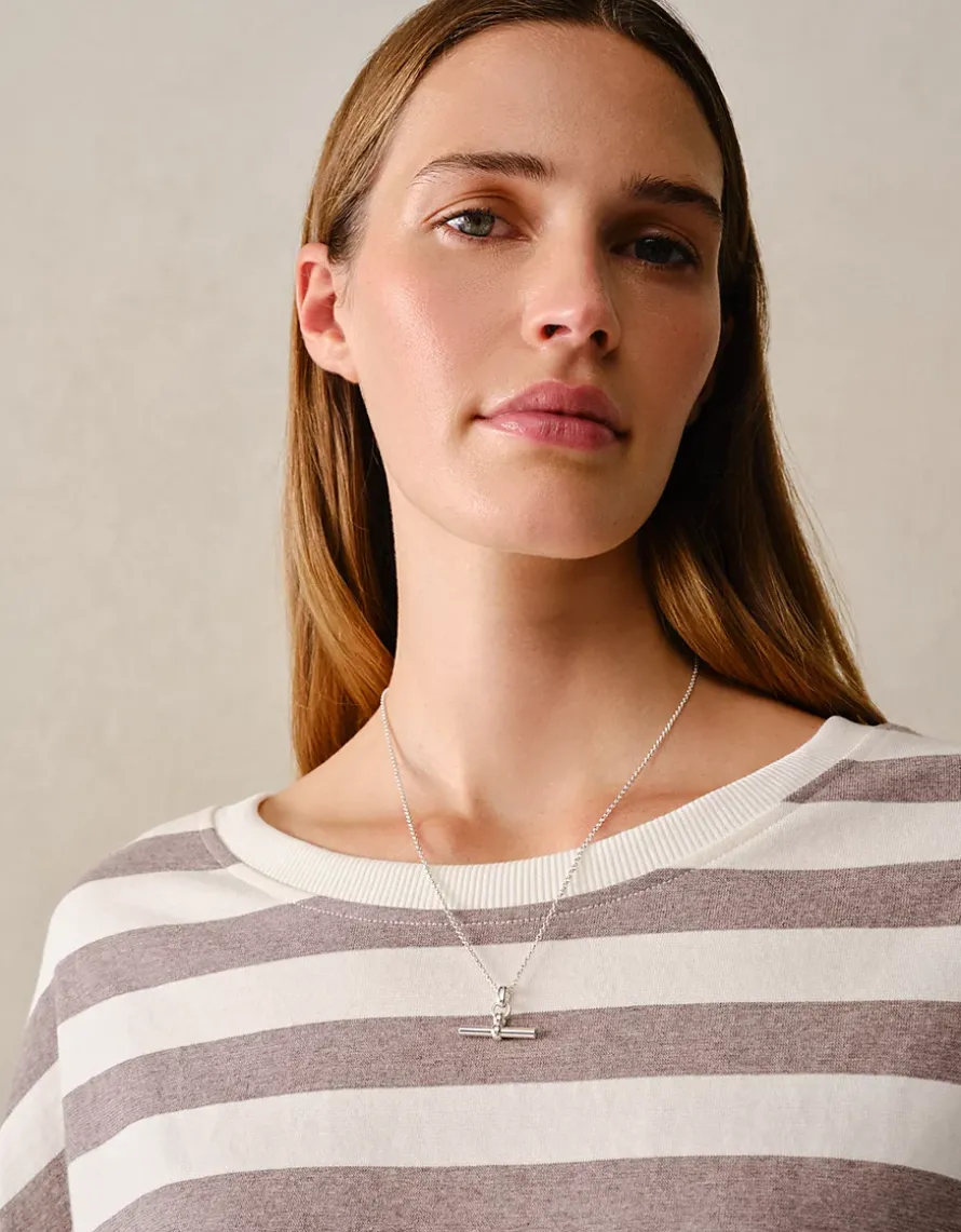 Silver Plated T-Bar Necklace