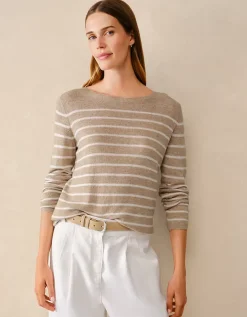 Simple Breton Stripe Jumper with Cashmere