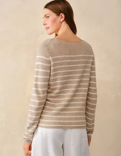 Simple Breton Stripe Jumper with Cashmere