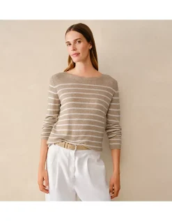 Simple Breton Stripe Jumper with Cashmere