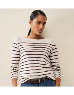 Simple Breton Stripe Jumper with Cashmere