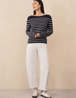 Simple Breton Stripe Jumper with Cashmere