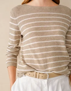 Simple Breton Stripe Jumper with Cashmere
