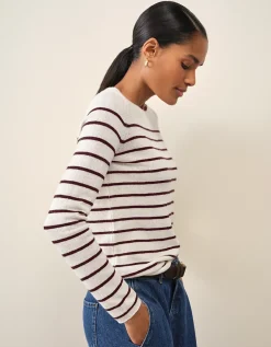 Simple Breton Stripe Jumper with Cashmere