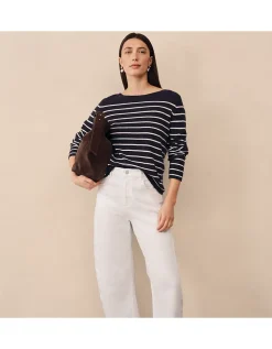 Simple Breton Stripe Jumper with Cashmere