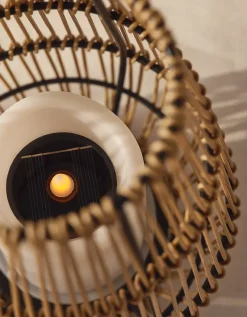 Solar Wicker Lantern with LED Candle