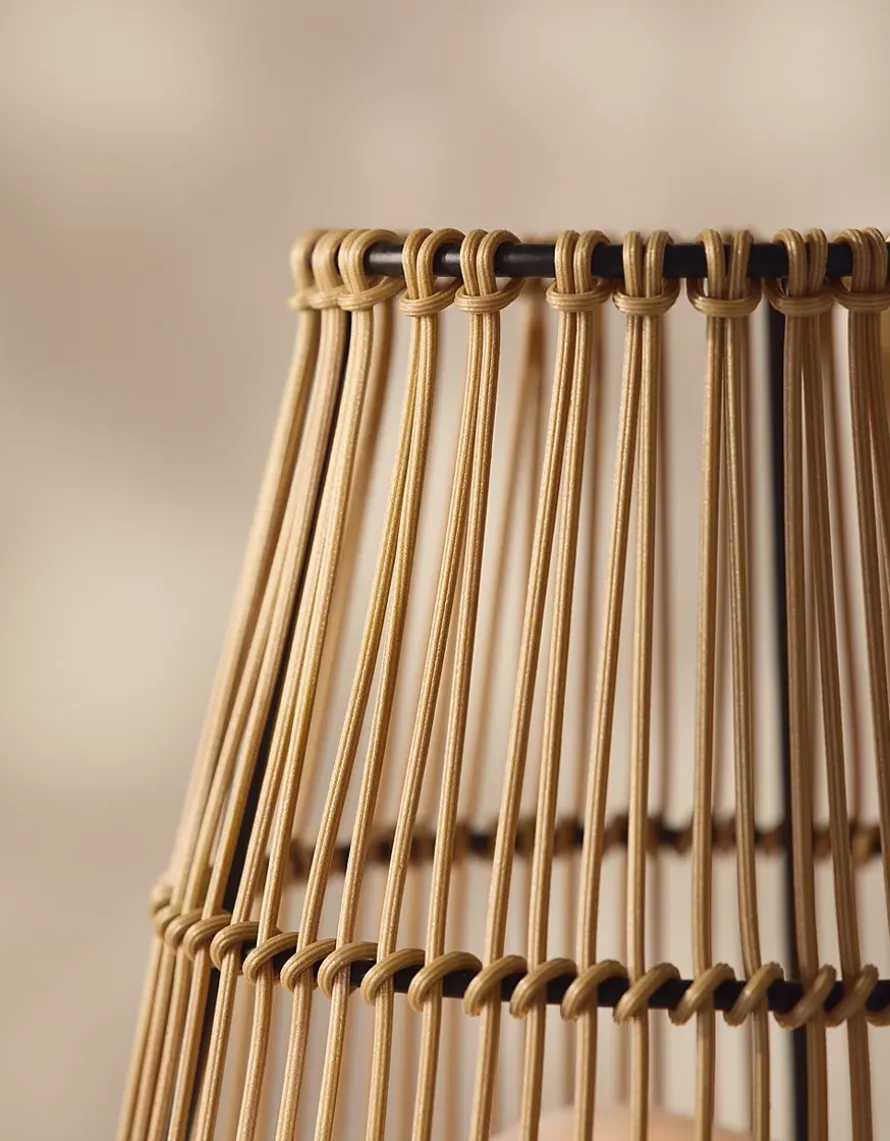 Solar Wicker Lantern with LED Candle