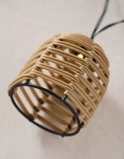 Solar Wicker String Lights