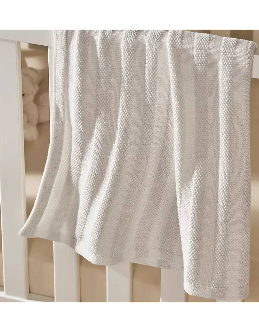 Stripe Cotton Cashmere Baby Blanket