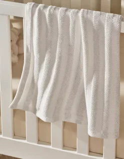 Stripe Cotton Cashmere Baby Blanket
