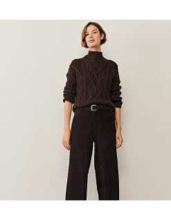 Suede Carrot Ankle Grazer Trousers