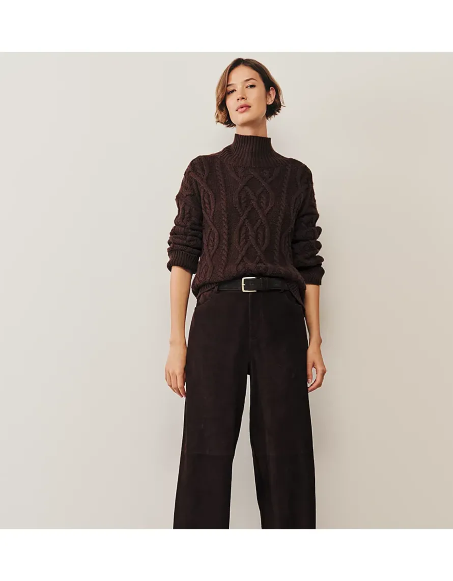 Suede Carrot Ankle Grazer Trousers